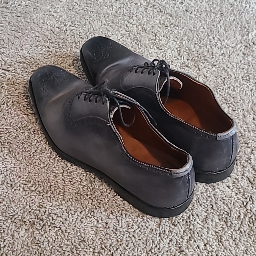 GUC Allen Edmonds Cornwallis Gray Black Leather Dress Shoes Oxfords Men 14B - Picture 4 of 9